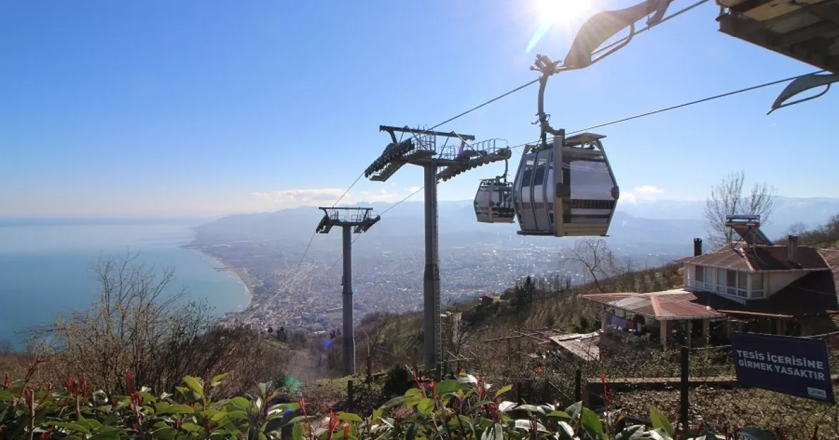 Ordu’da teleferik hattı bakımdan geçti