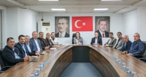 AK Parti Edirne İl Başkanı Belgin İba, ilçe başkanlarıyla bir