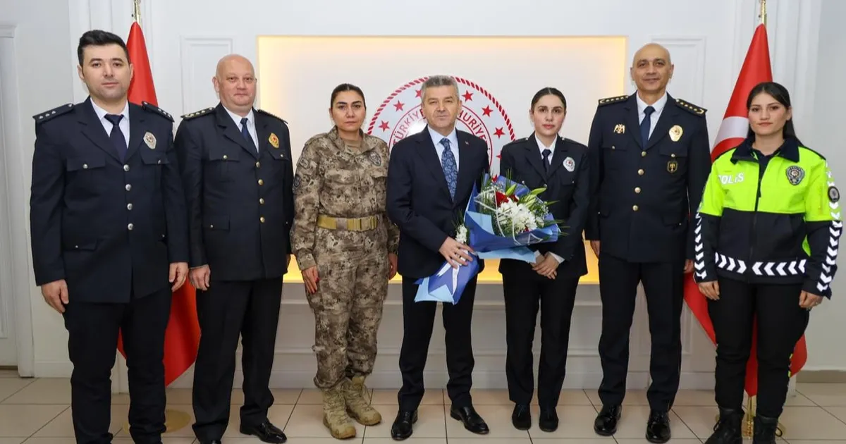 Artvin Valisi Ergün, Polis Teşkilatı’nı kabul etti