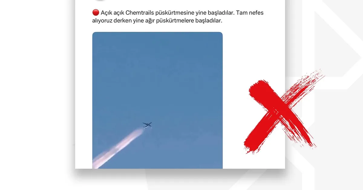 DMM’den ‘kimyasal püskürtme’ iddialarına yalanlama… Görüntüler doğal uçak izleri