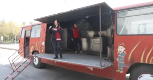 Kayseri Melikgazi Belediyesi'nde, olası yangınlara karşı bilinçlenmesi amacıyla personele yönelik