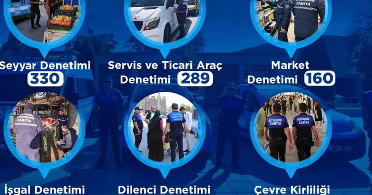 Kayseri zabıtasından yoğun mesai