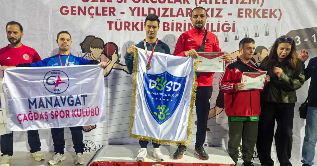 Konya Meram’ın özel sporcularından çifte başarı