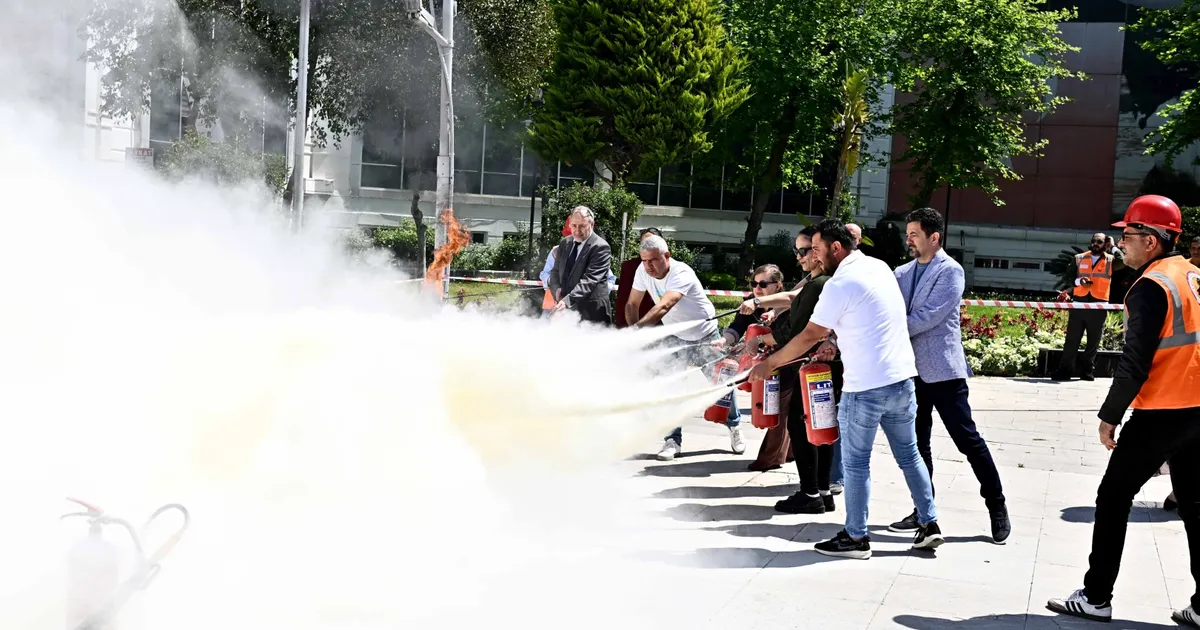 Muratpaşa’da yangın tatbikatı