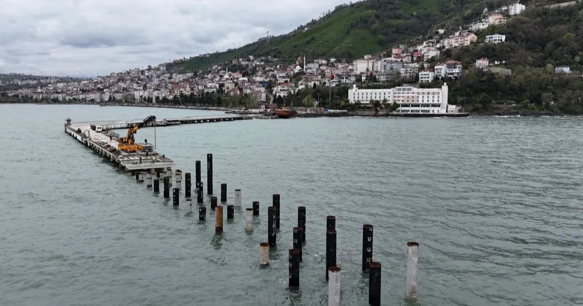 Ordu Atatürk Rıhtımı’nda çalışmalar adım adım ilerliyor