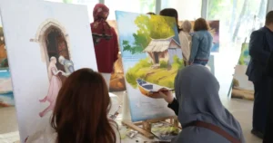 Bursa'da İnegöl Belediyesi Sanat ve Meslek Eğitimi Kurslarında (İNESMEK) yağlı