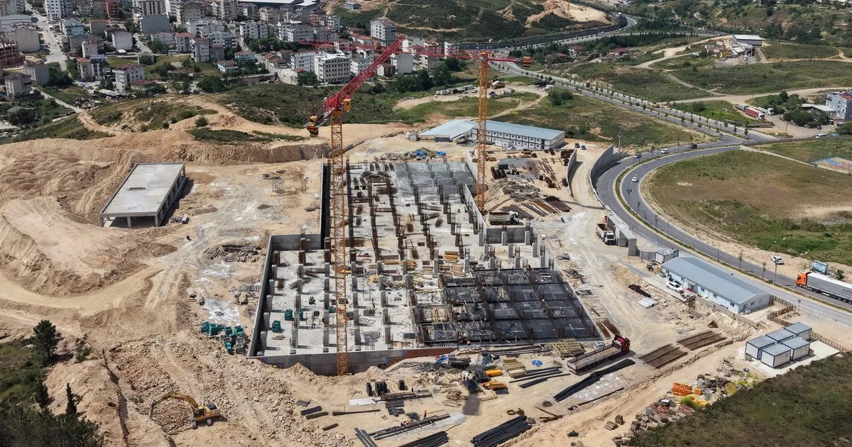 Kocaeli Çayırova’da hastane inşaatına tam gaz devam
