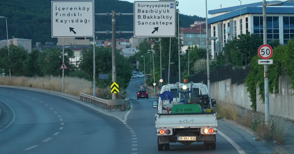 İstanbul Maltepe’de sokak ilaçlamaları sürüyor