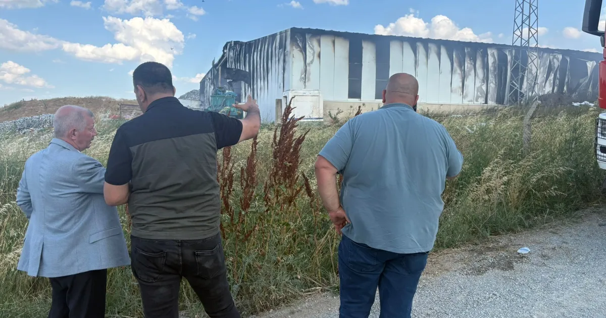 Keşan’da katı atık bertaraf tesisinde yangın