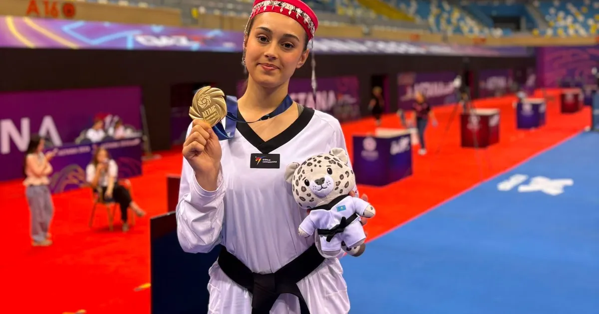 Trabzonlu taekwondocu Aybike Futtu Kazakistan’da altın madalya kazandı