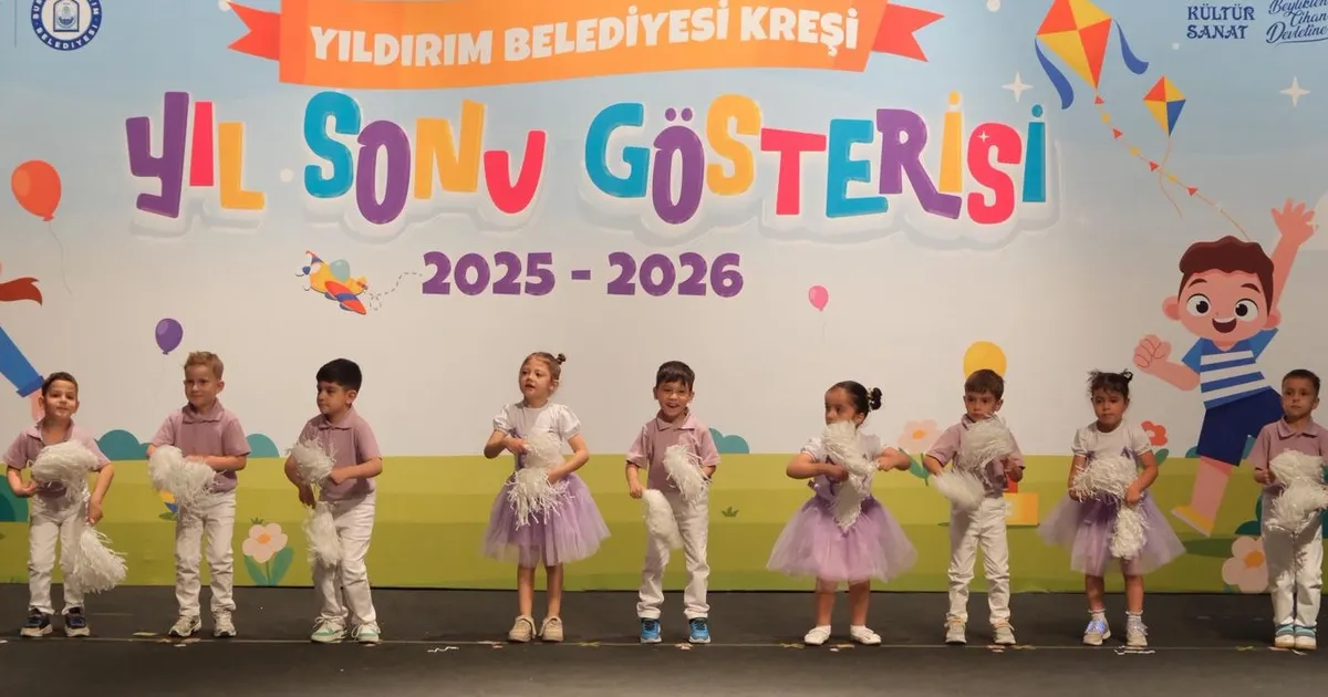 Yıldırım Belediyesi Kreşi’nde eğitim gören öğrenciler için düzenlenen yıl sonu