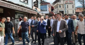 Bursa Valisi Erol Ayyıldız, milletvekilleri Mustafa Varank ve Refik Özen
