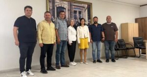 Edirne Gazeteciler Derneği (EGD) Başkanı Gökhan Tuzladan, beraberinde Başkan Yardımcıları Mehmet Şenol , Tamer