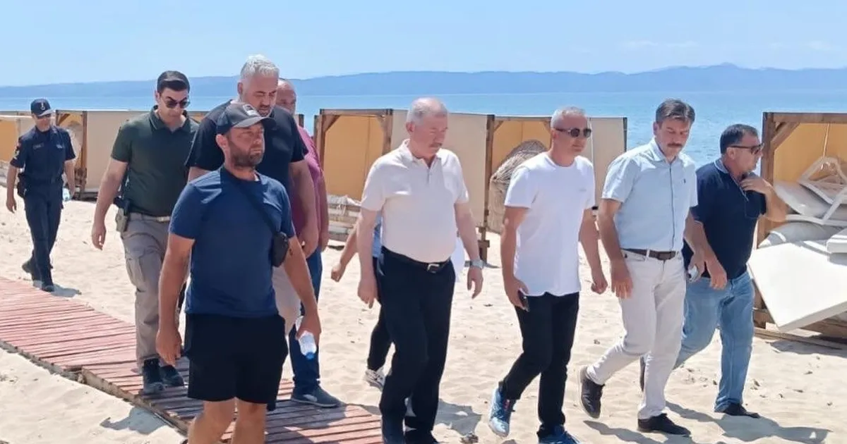 Edirne Keşan Kaymakamı Aziz Mercan’dan Mecidiye Sahili’nde inceleme