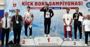 Bolu'da düzenlenen Türkiye Kickboks Şampiyonası'nda Jandarma Gücü ve JSGA Öğrenci