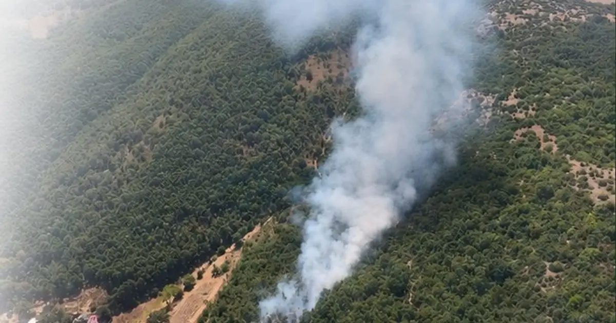 Bursa Kestel ve Harmancık’ta orman yangını… Havadan ve karadan müdahale sürüyor