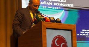 Bursa'da MHP Osmangazi İlçe Başkanlığı'nın 15. Olağan İlçe Kurultayı’nda tek