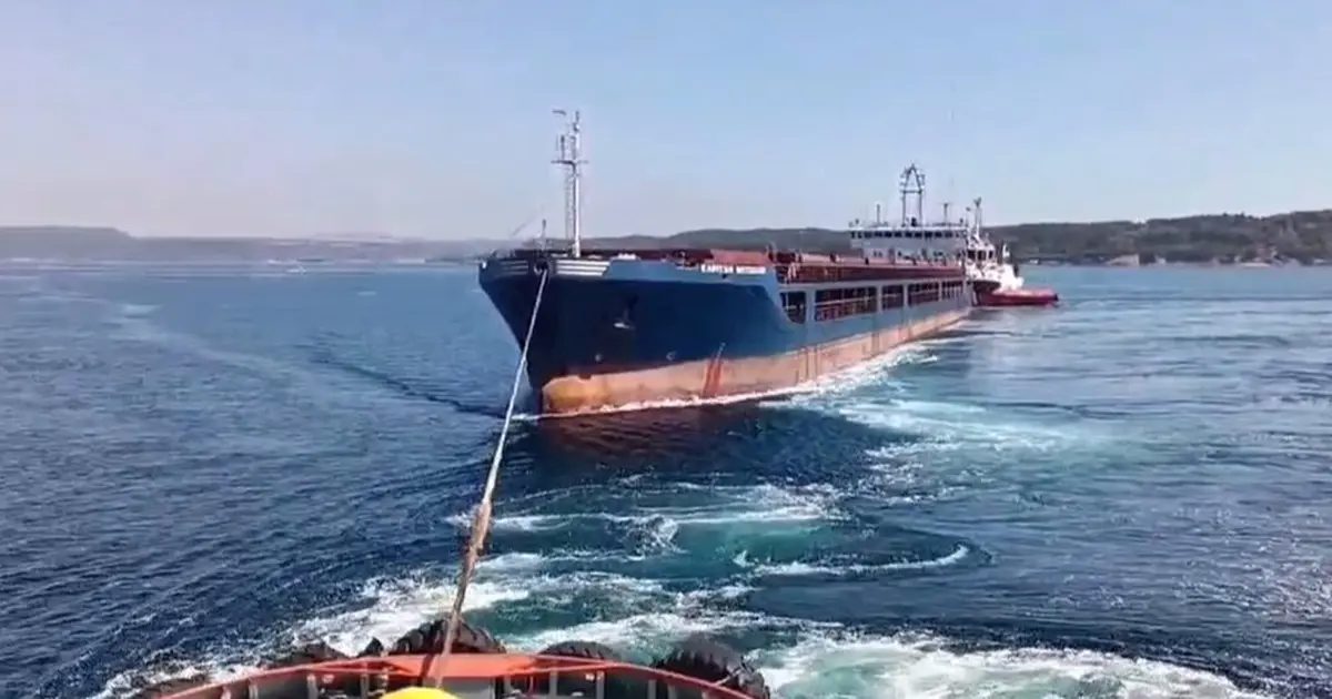Çanakkale Boğazı’nda 142 metrelik gemi emniyete alındı