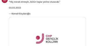 CHP Gençlik Kolları, sosyal medya hesabının YENİ Parti Gençlik Kolları