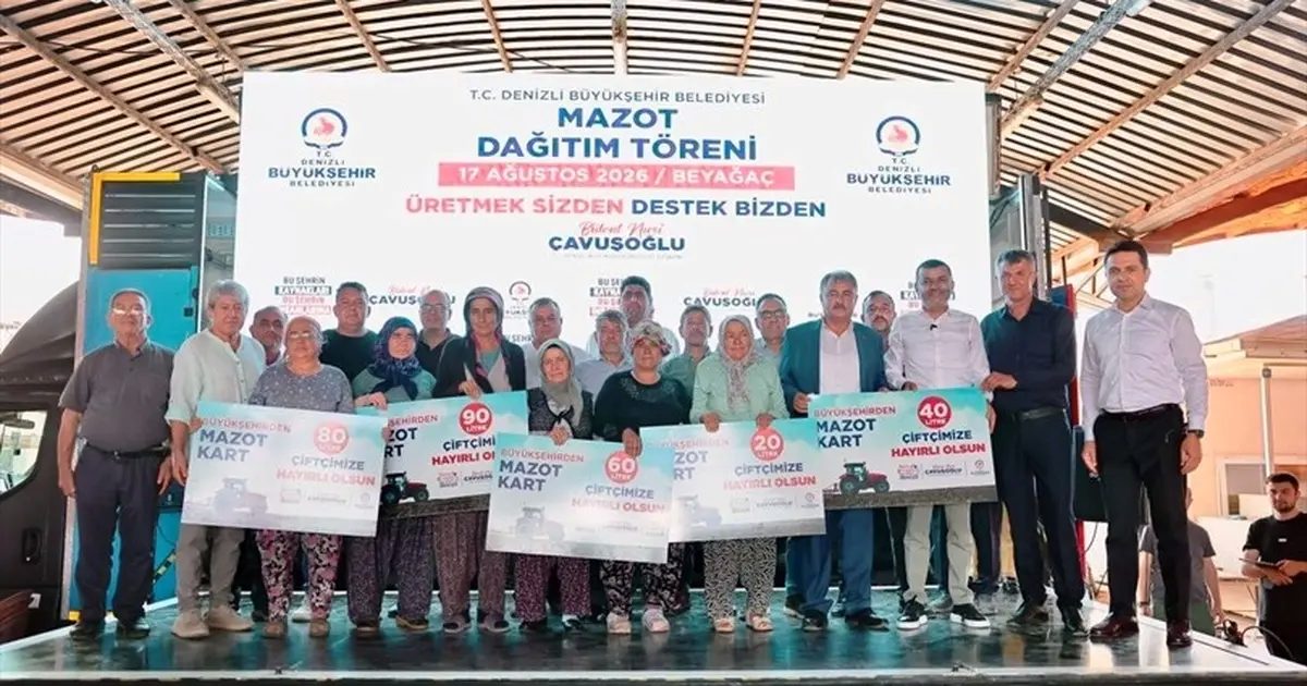 Denizli’de üreticiye mazot desteği