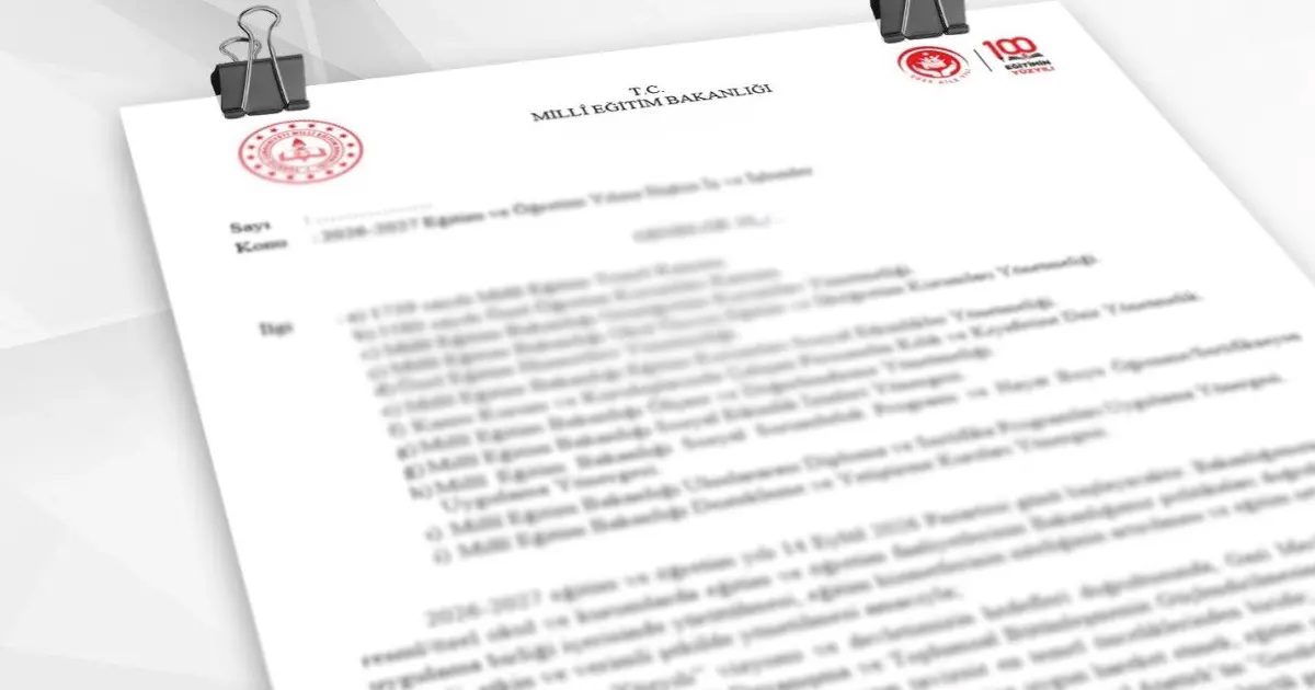 Eğitimde yeni dönem yol haritası netleşti… Genelge illere gönderildi