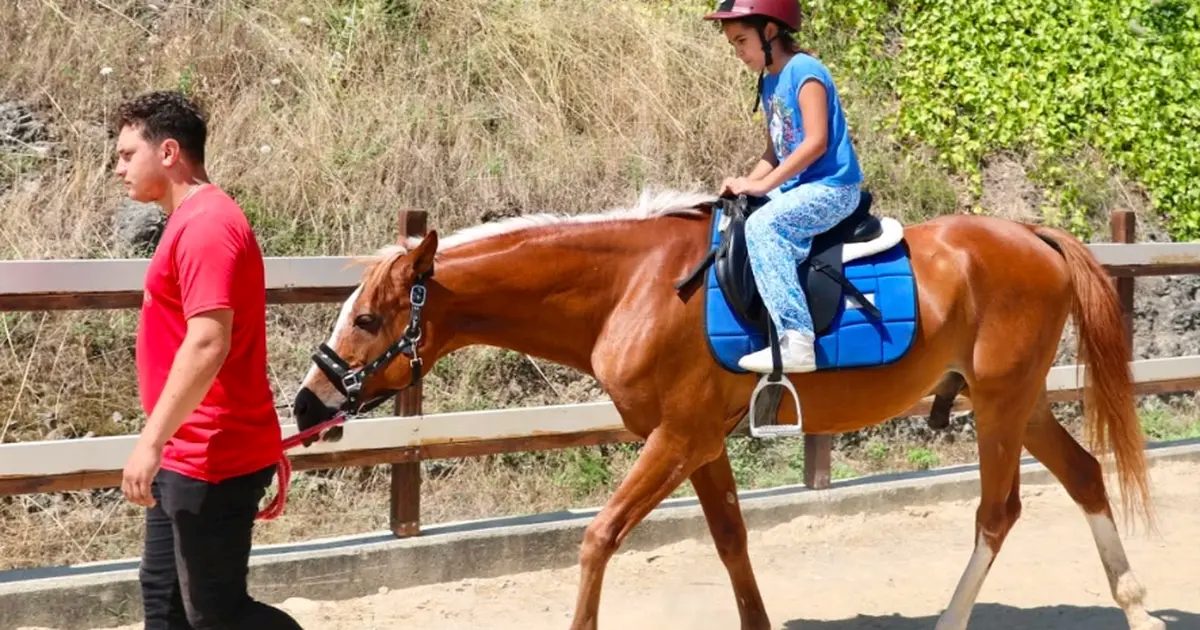 Samsun’da otizmli çocuklara atlı terapi desteği