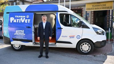 Bursa'da Yıldırım Belediyesi, hayata geçirdiği Gezici Mobil Sokak Aracı (PATİVET)