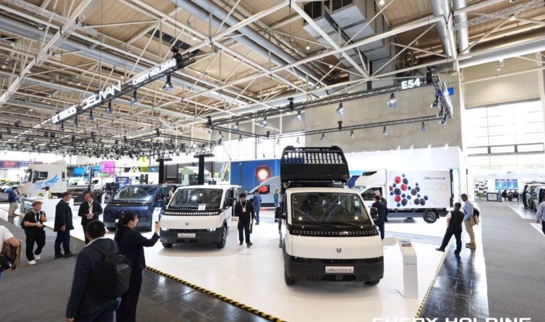 Fotoğrafta, Chery Commercial Vehicle’ın Almanya’nın Hannover kentinde düzenlenen IAA Transportation