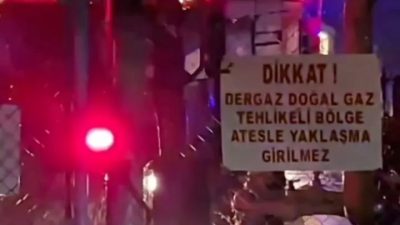 Düzce’de doğal gaz dağıtım tesisinin deposunda çıkan yangında 1 itfaiye