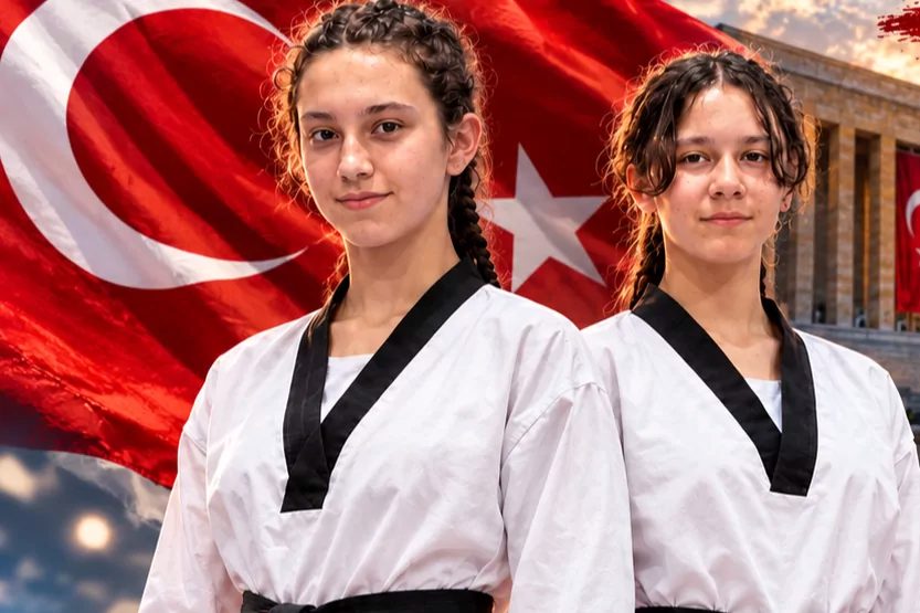 Keşan Rumeli Spor Kulübü sporcuları Eslin Göktepeli ve Aybike Gedik,