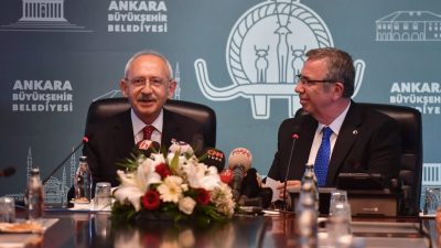 CHP Genel Başkan Kemal Kılıçdaroğlu, Ankara Büyükşehir Belediye Başkanı Mansur