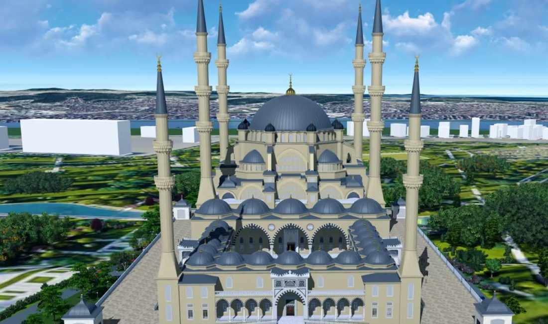 Kocaeli Büyükşehir Belediyesi’nin Gebze Millet Bahçesi’ne kazandıracağı yeni cami projesinde