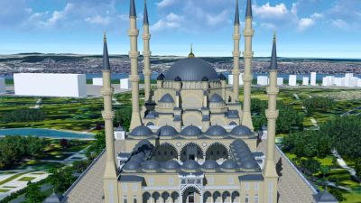 Kocaeli Büyükşehir Belediyesi’nin Gebze Millet Bahçesi’ne kazandıracağı yeni cami projesinde
