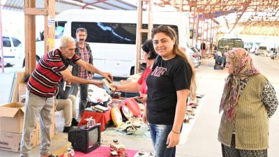 Manisa’da her hafta kurulan İkinci El Eşya Pazarı, yeni yerinde