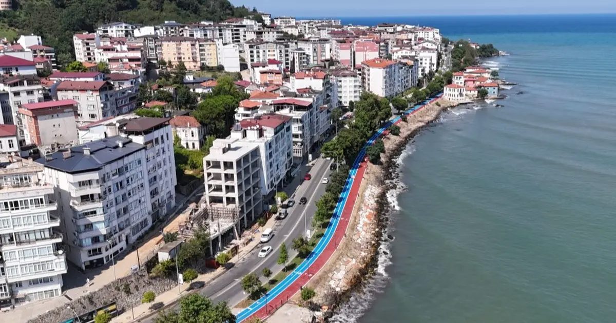 Ordu Ünye’de bisiklet ve yürüyüş yolu tamamlanıyor