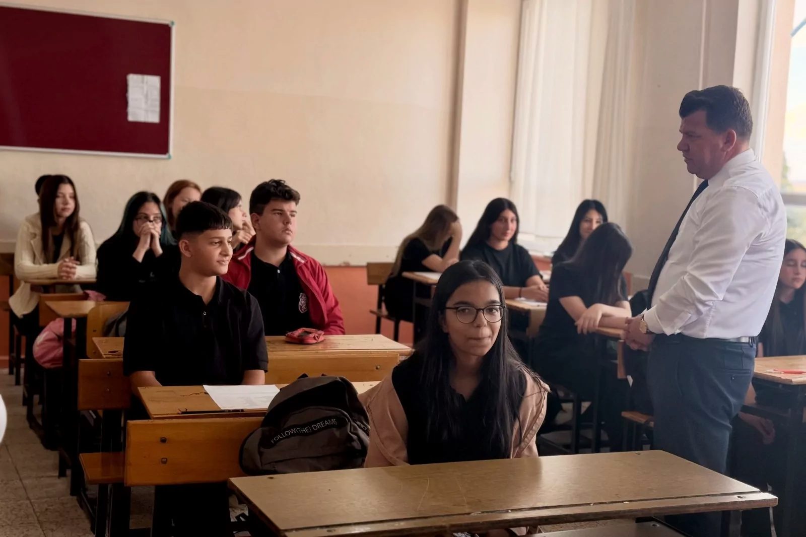 Keşan İlçe Millî Eğitim Müdürü Sercan Kemik, Keşan Lisesi’ni ziyaret