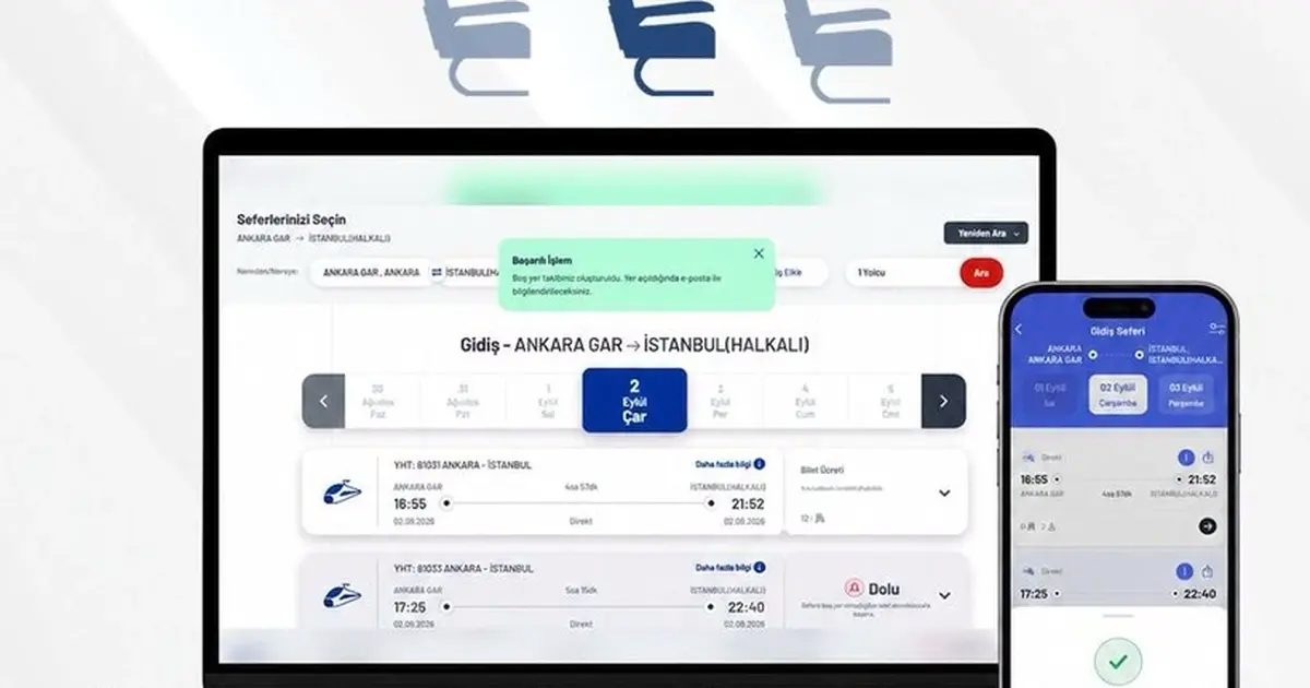 Tren biletlerinde yeni dönem… Boş yer açıldığında yolcuya bildirim gidecek