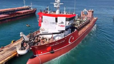 Türk tersanelerinde yerli dizaynla ilk kez inşa edilen emici özellikli