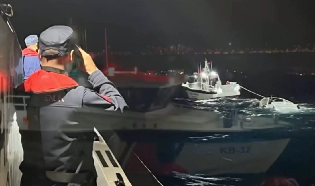 Balıkesir’in Ayvalık ilçesinde Kız Adası’nın güneyinde batan özel teknede kaybolan