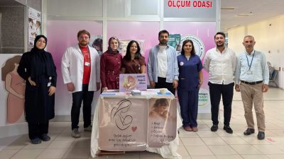 Kozluk Devlet Hastanesinde, Normal Doğum Haftası kapsamında farkındalık standı açıldı.