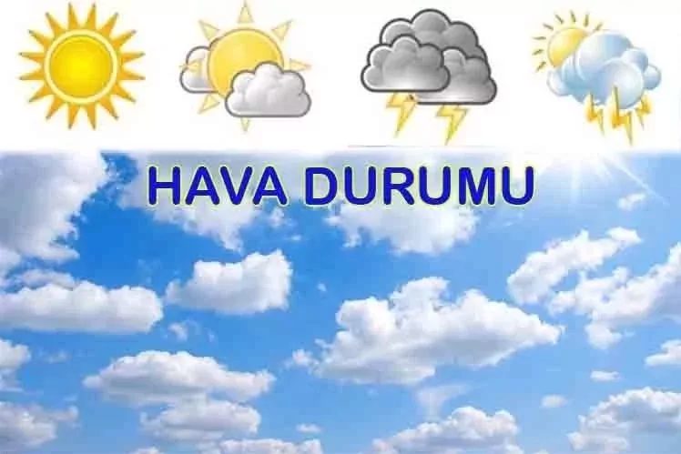 Ülkemiz genelinin az bulutlu ve açık, güney kesimler parçalı bulutlu,