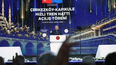 Cumhurbaşkanı Recep Tayyip Erdoğan, Çerkezköy-Kapıkule Hızlı Tren Hattı Açılış Töreni’nde