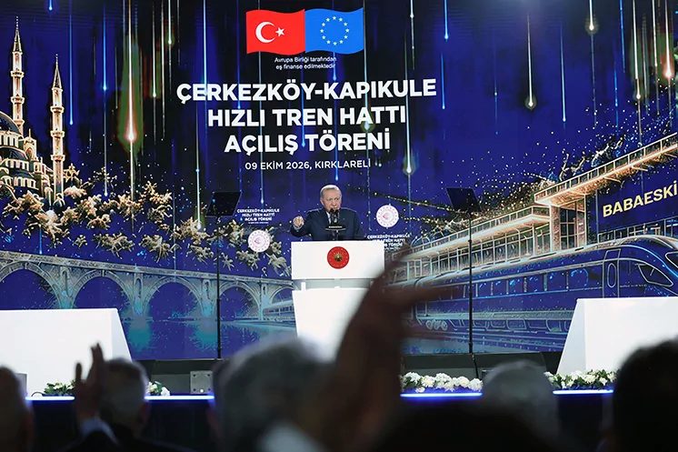 Cumhurbaşkanı Recep Tayyip Erdoğan, Çerkezköy-Kapıkule Hızlı Tren Hattı Açılış Töreni’nde