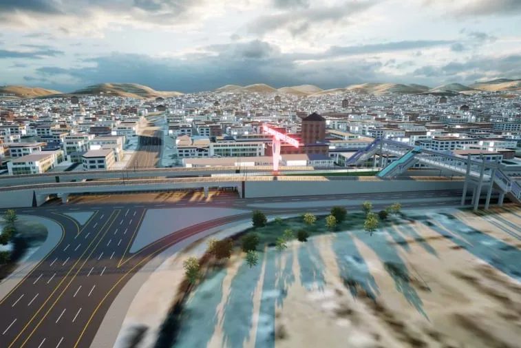 Şanlıurfa Büyükşehir Belediyesi tarafından Eğitim ve Araştırma Hastanesi önünde yapımı