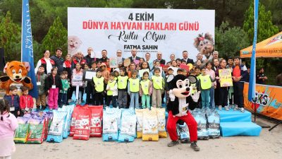 Gaziantep Büyükşehir Belediyesi, 4 Ekim Dünya Hayvanları Koruma Günü’nde çocuklara