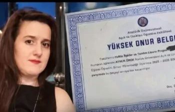 İpsala’da yaşayan yüzde 51 spastik engelli Aynur Ürek, diplomalarına ve