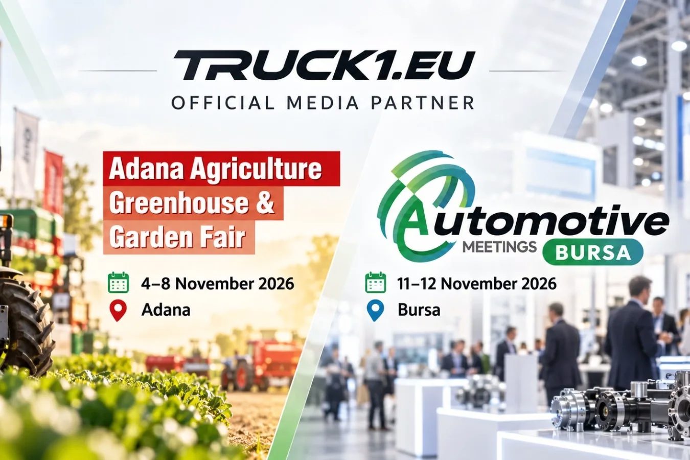 Truck1, Adana Tarım Fuarı ve Automotive Meetings Bursa 2026’nın resmi