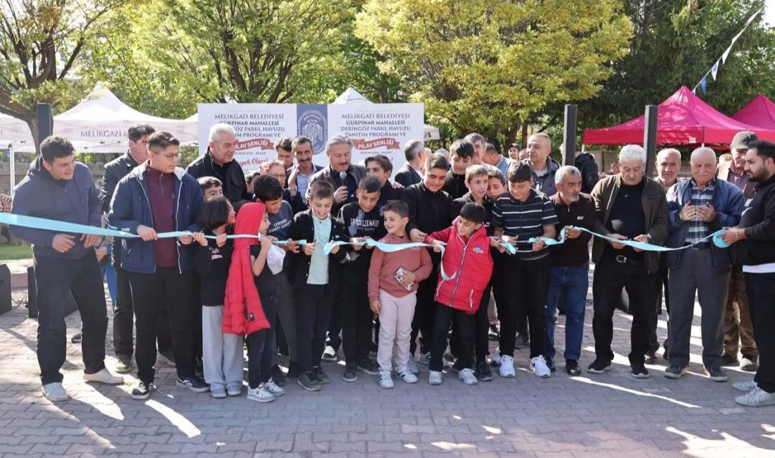 Kayseri Melikgazi Belediyesi’nin Gürpınar Mahallesi’ne kazandırdığı “Deringöz Parkı ve Havuzu”nun