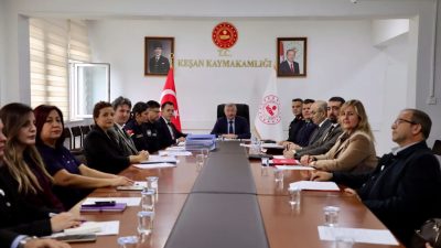 Edirne'nin Keşan ilçesinde İlçe Okul Güvenliği Toplantısı, Keşan Kaymakamı Aziz