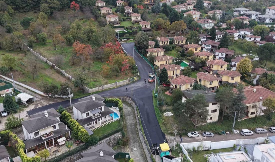Sakarya Büyükşehir Belediyesi, Sapanca’da ulaşım altyapısını güçlendirmek için sürdürdüğü asfalt